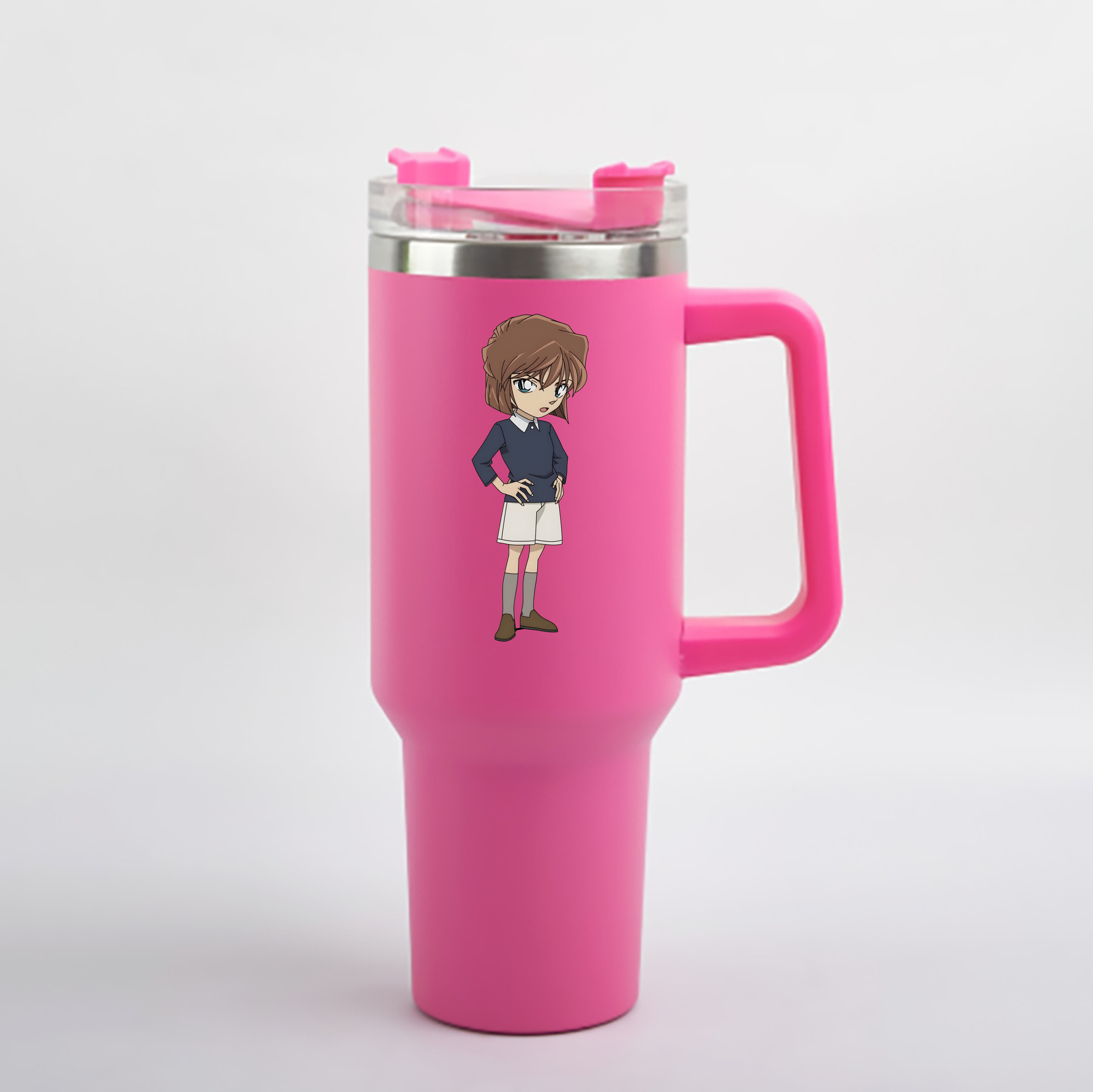 （画像用） 名探偵コナン 灰原 哀 はいばら あい Detective Conan Anita Hailey、Vi Graythorn Haibara Ai 1200mL車用タンブラー - クリスタルステッカー（プラスチックストロー付き）